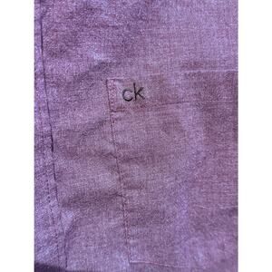 Calvin Klein Men's Burgundy Button Up | Men's L